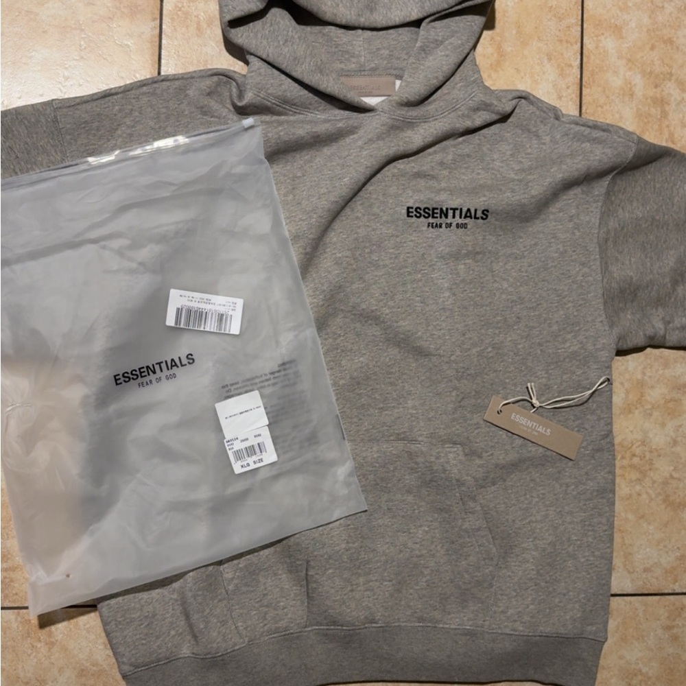Essentials Gray Hoodie Sweater for Men Size Xl